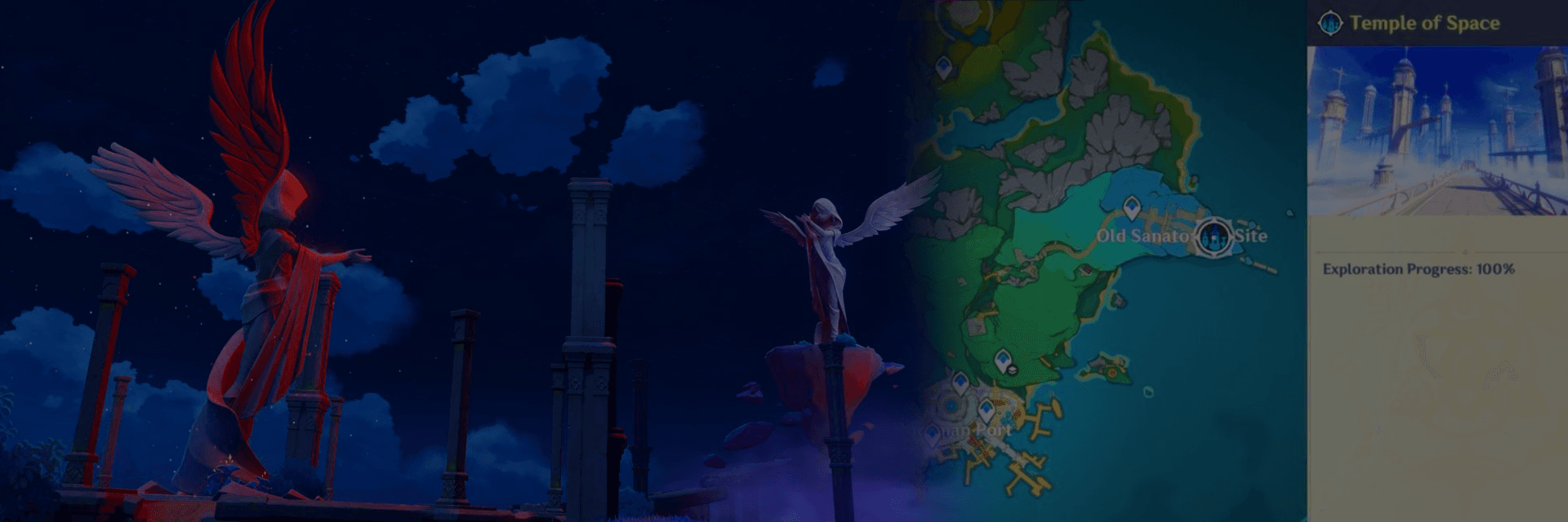 Version 6.5 beta leaks confirm the teleport location for the Temple of Asmoday in Dornman Port, alongside new Anemo Archon statues and early gameplay of Space of Asmoday mechanics.